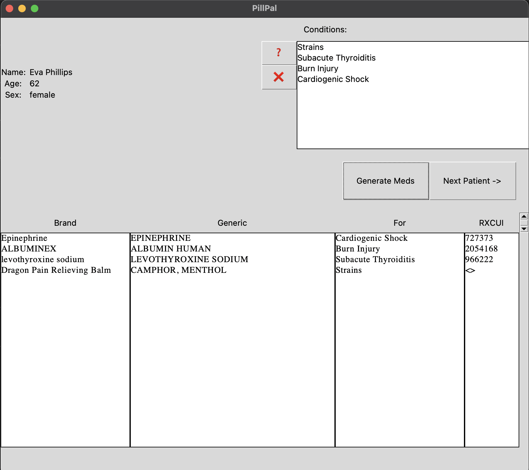 PillPal GUI,
                        comparison